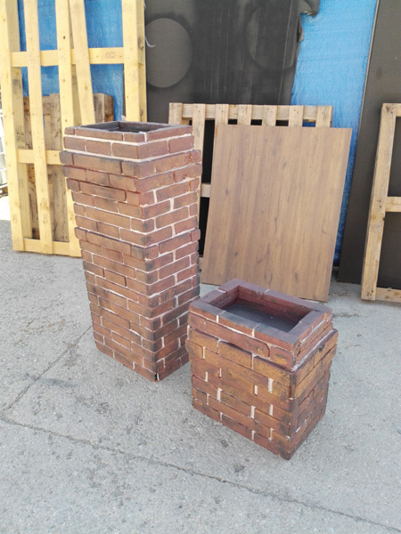 chimenea tejado ladrillo ficticio porex madera 50x50x35 113x51.5x36 1u